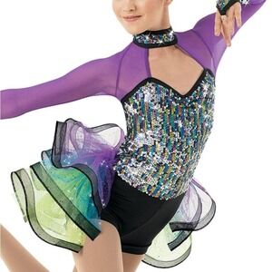 Weissman 9887 Size LC ME TOO Multicolor Jazz Tap Modern Biketard Dance Costume‎